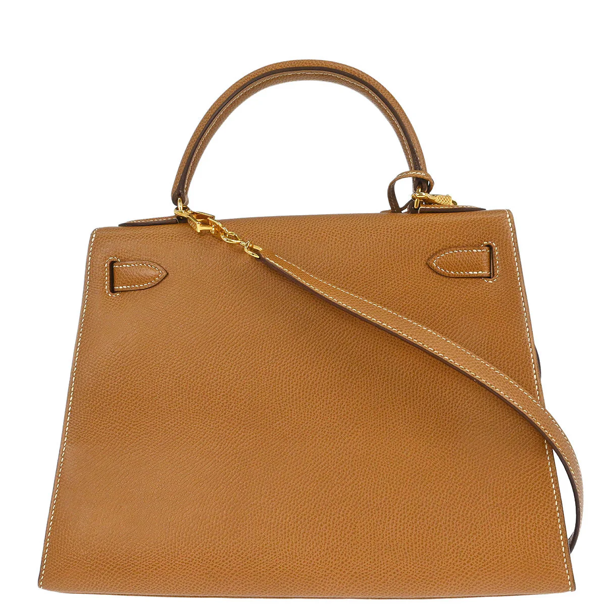 Hermes Natural Courchevel Kelly 28 Sellier 2way Shoulder Handbag - Image 2
