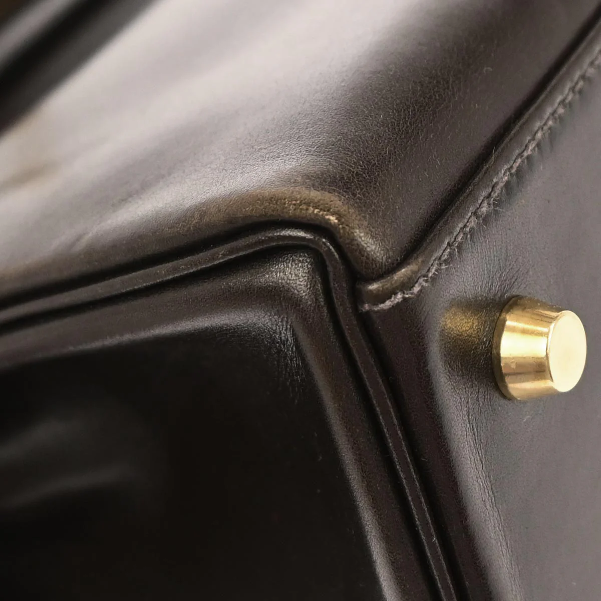 Hermes Cafe Box Calf Kelly 28 Retourne 2way Shoulder Handbag - Image 3