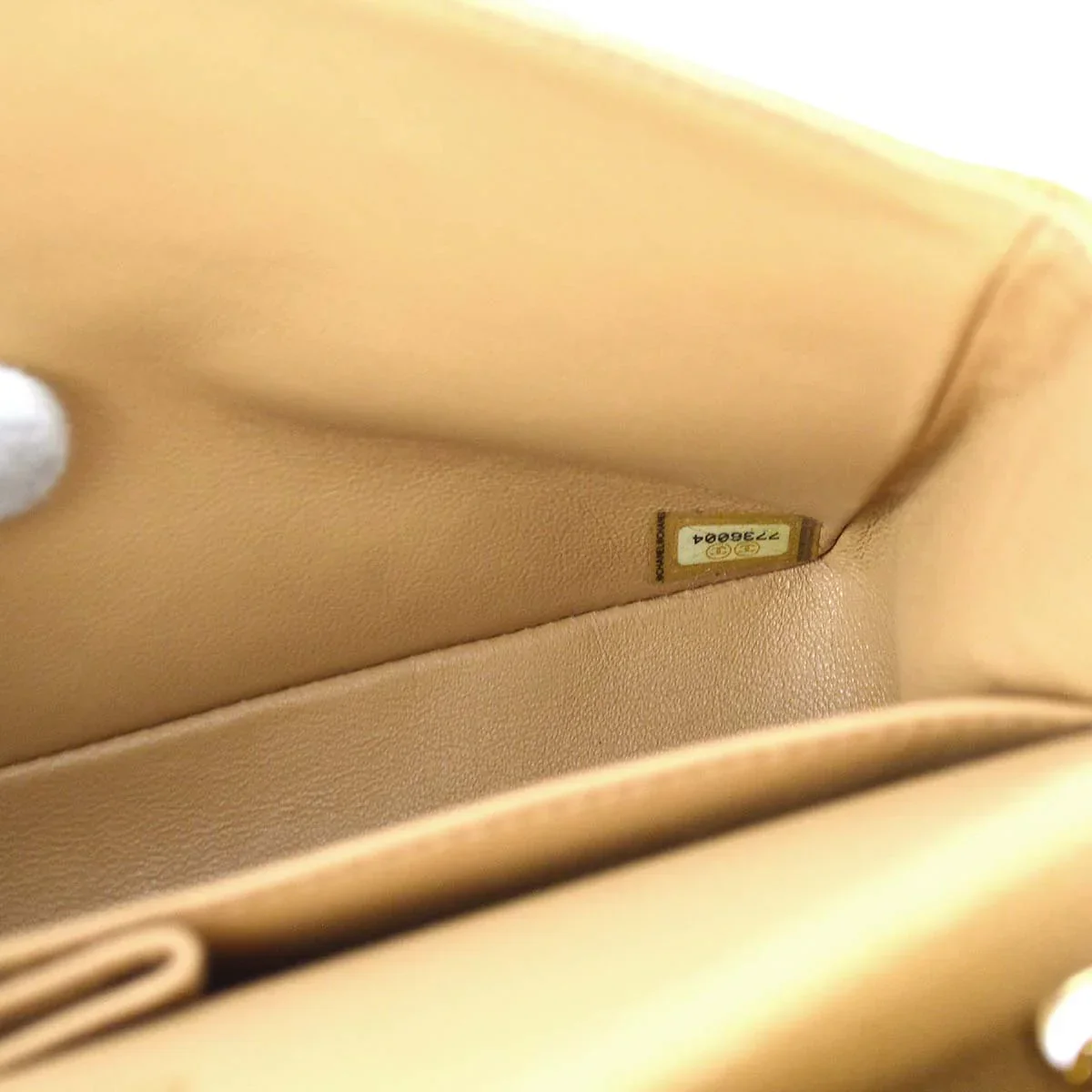Chanel 2001-2003 Beige Caviar Medium Classic Double Flap Bag - Image 10