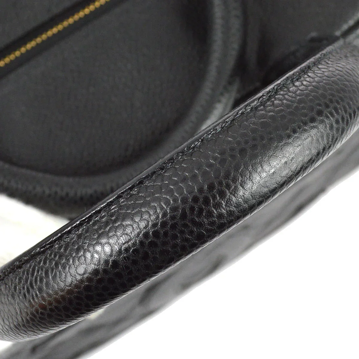 Chanel 2003-2004 Black Caviar Bowling Bag 37 - Image 7