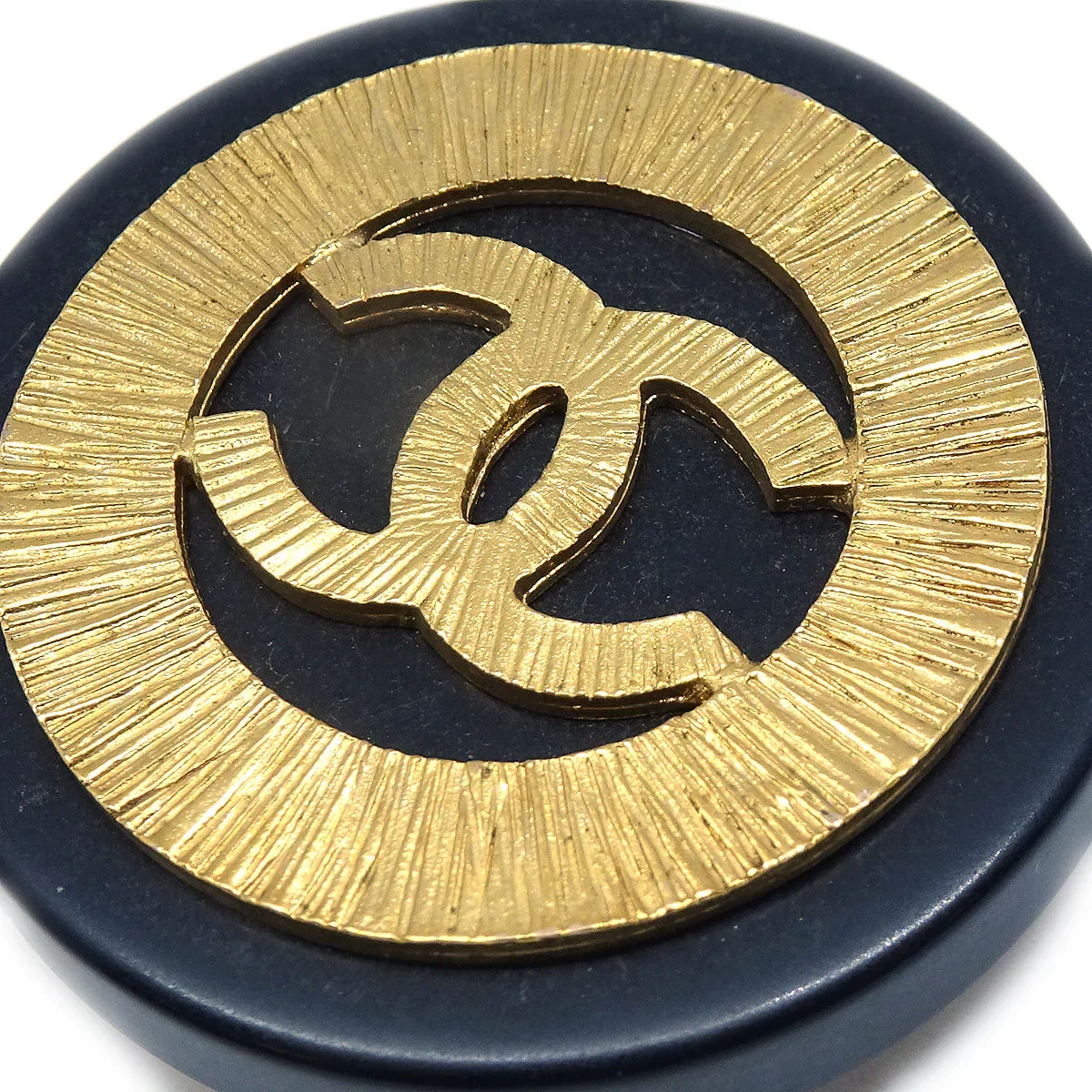 Chanel 1993 Black & Gold Earrings - Image 2