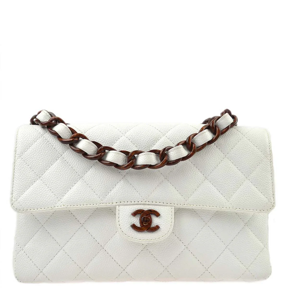 Chanel 1997-1999 Caviar Medium Single Flap Bag
