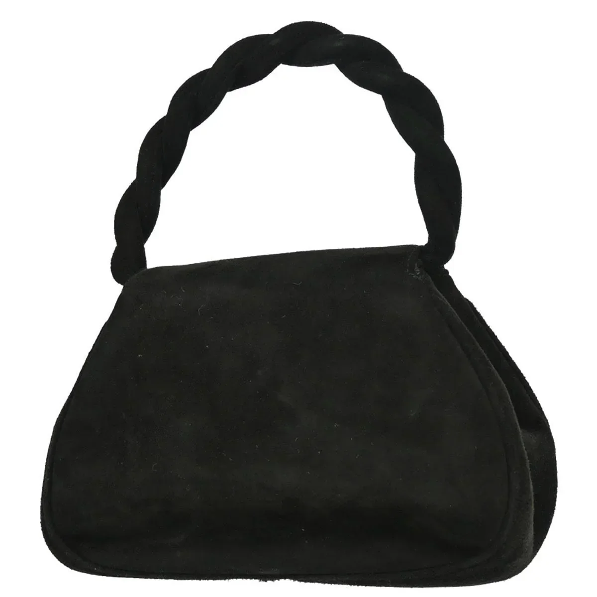 Chanel 1996-1997 Black Suede Handbag - Image 2
