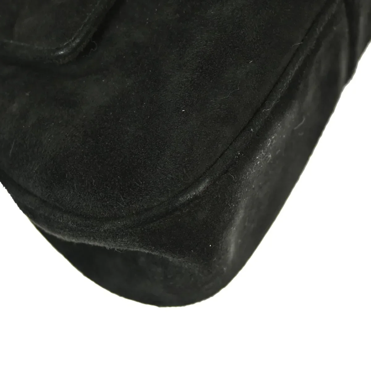 Chanel 1996-1997 Black Suede Handbag - Image 5