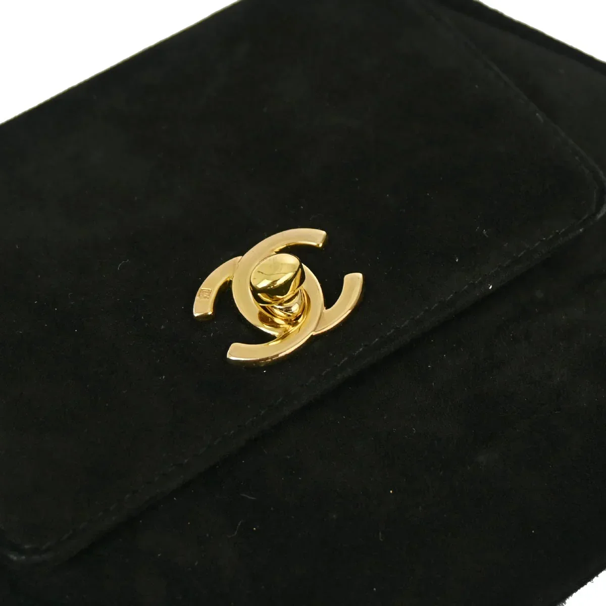 Chanel 1996-1997 Black Suede Handbag - Image 6