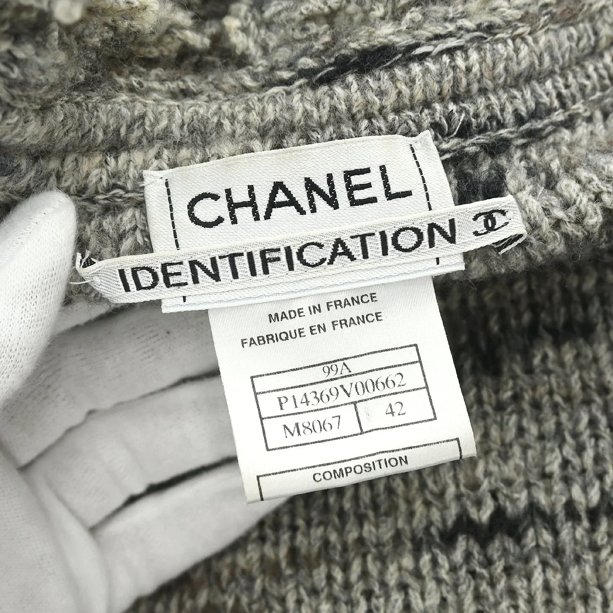 Chanel 1999 Collarless Jacket Gray #42 - Image 8