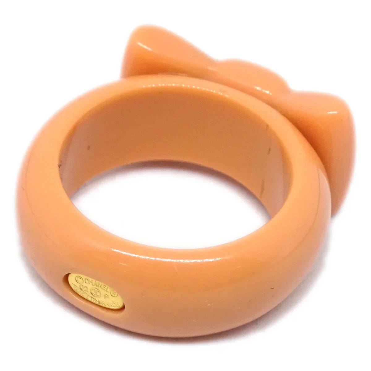 Chanel Ring Orange Rhinestone #53 #13 02P - Image 2