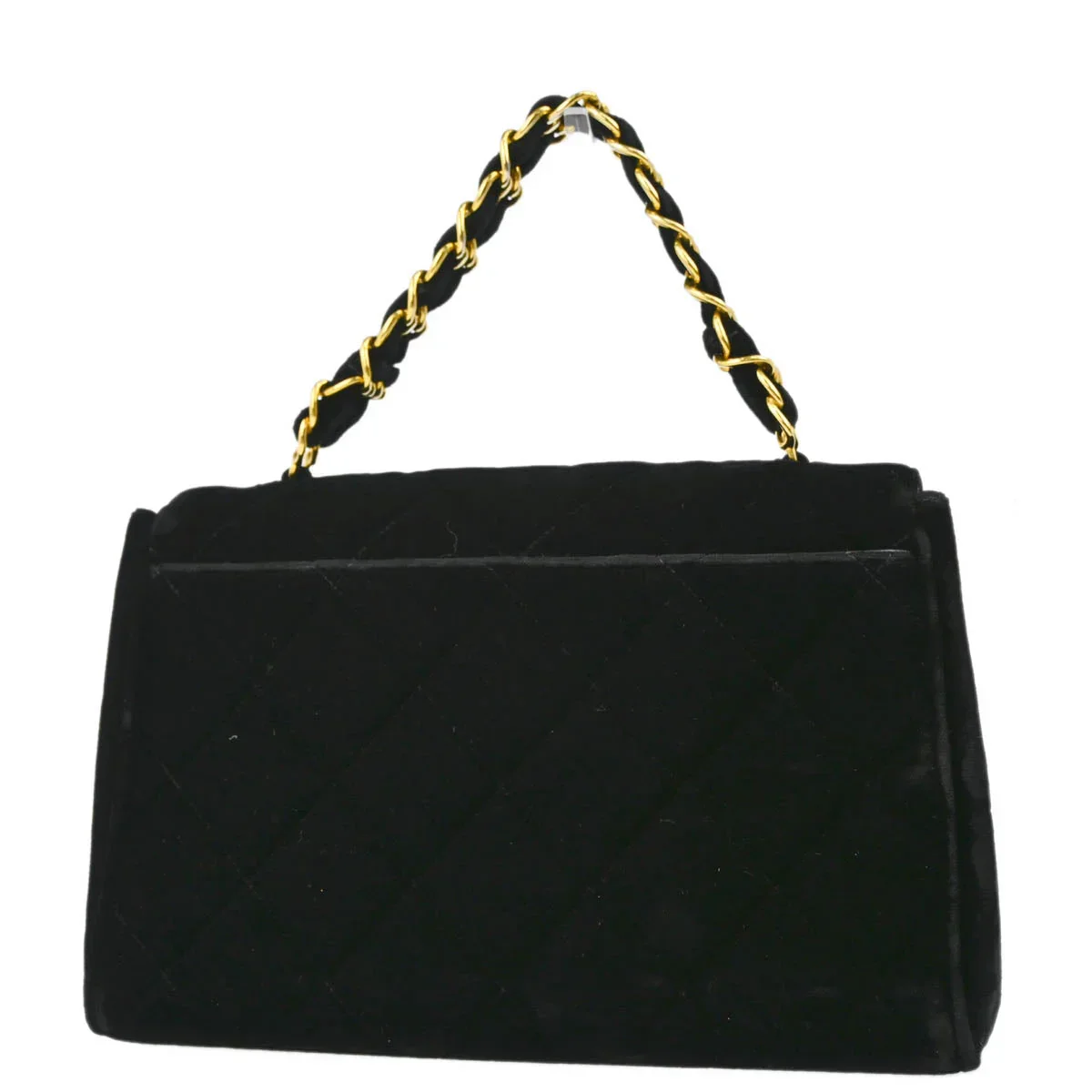 Chanel 1994-1996 Black Velvet Handbag - Image 2