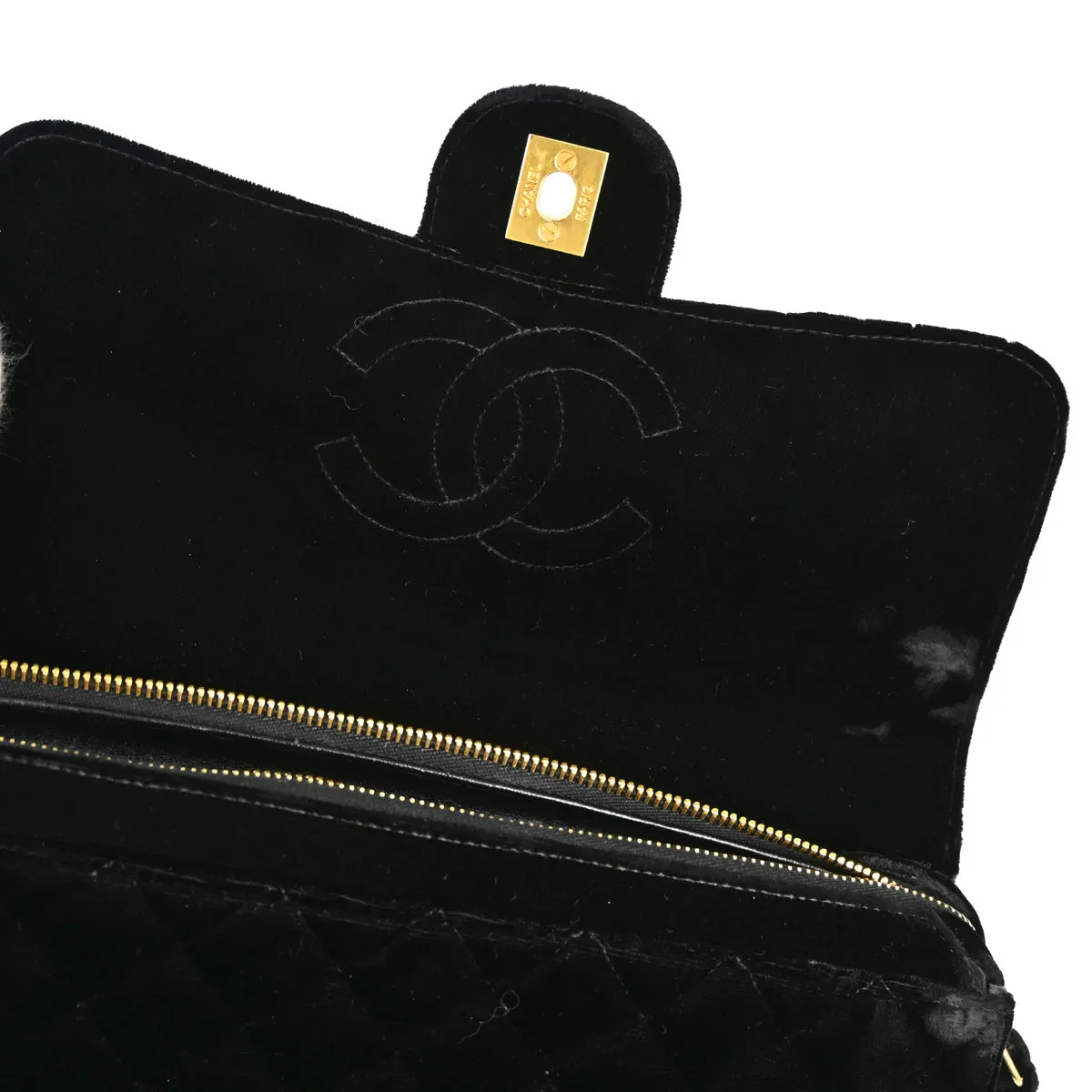 Chanel 1994-1996 Black Velvet Backpack - Image 9