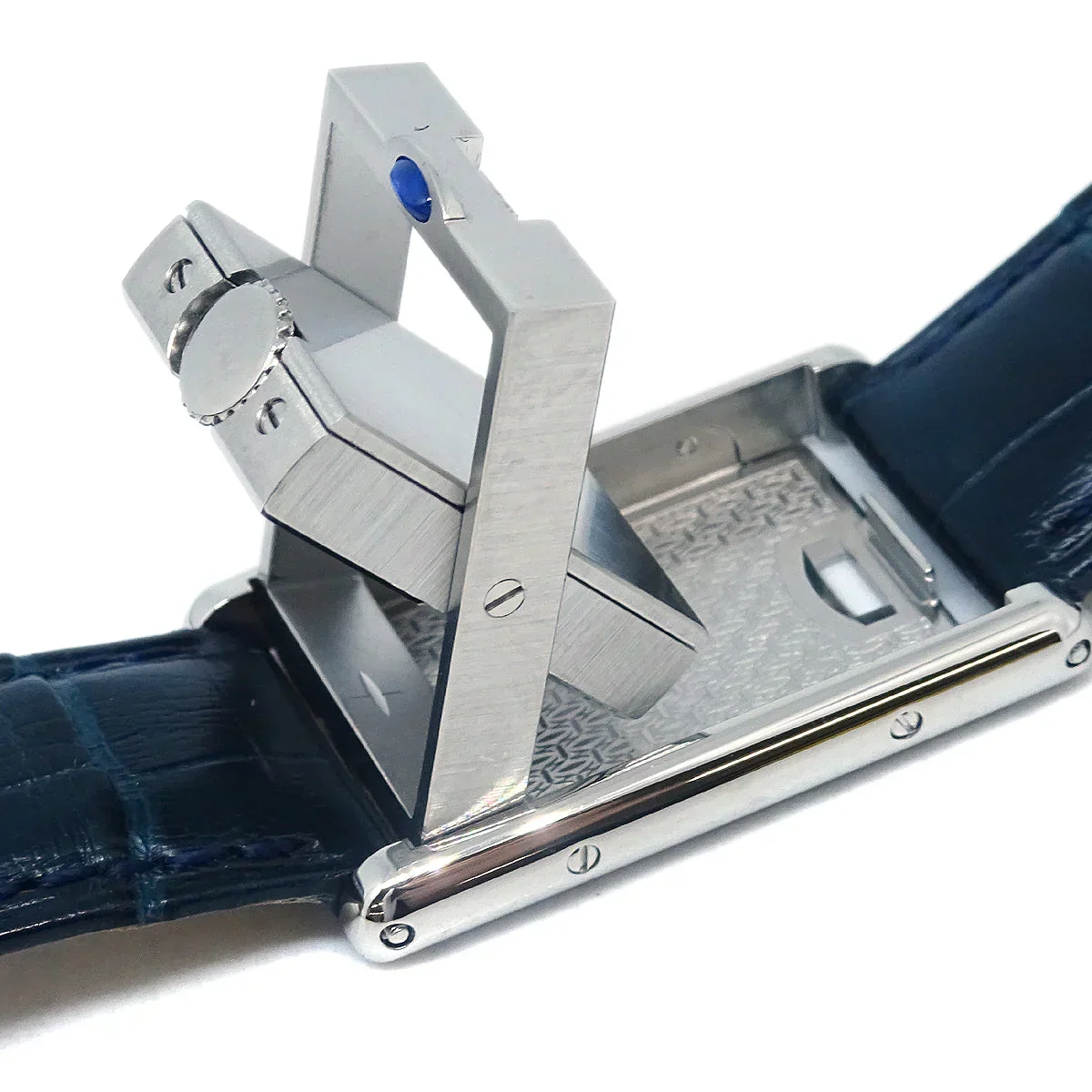 Cartier * Tank Basculante SM Ref.W1011158 Quartz Watch SS Crocodile - Image 4
