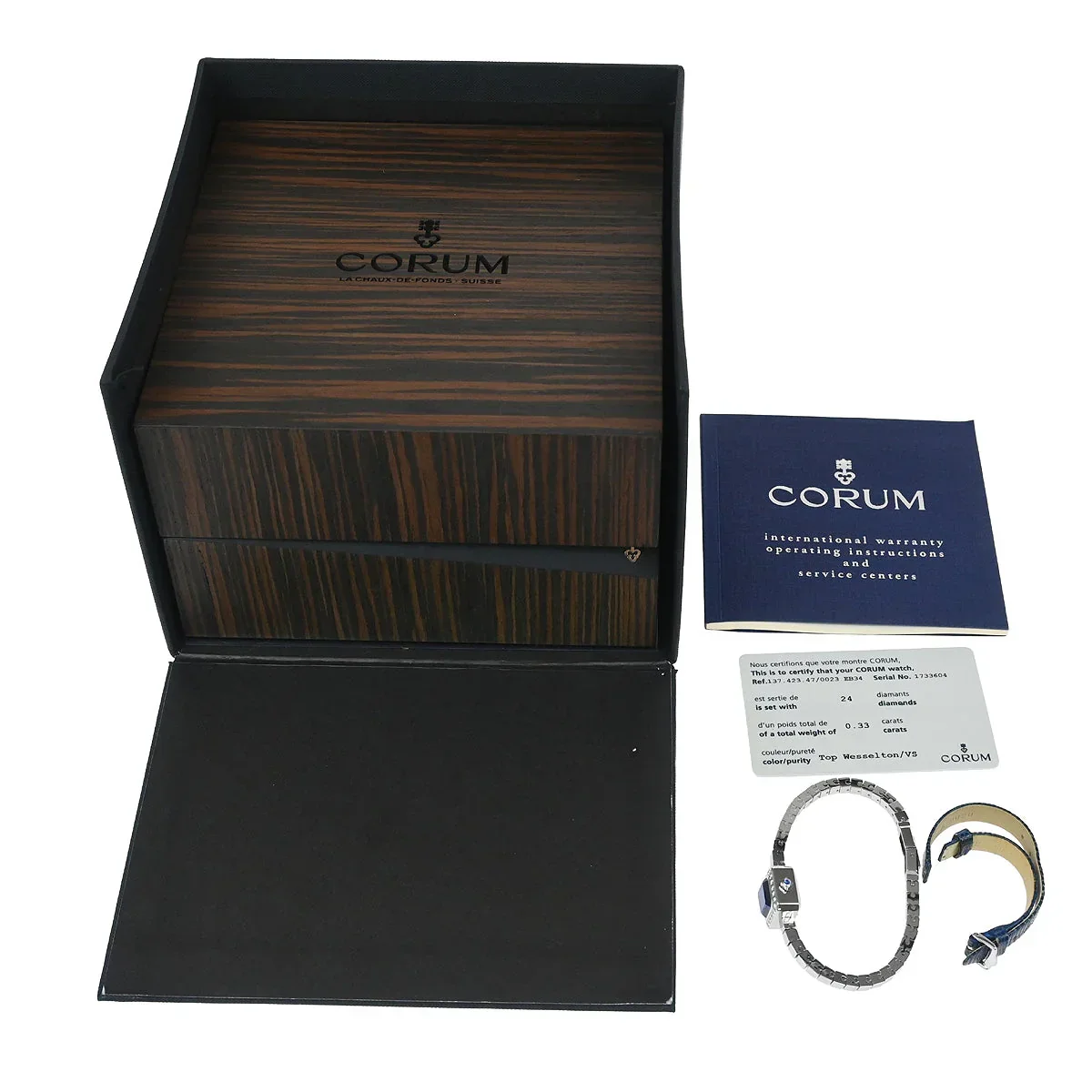 Corum Sugar Cube Ref.137.423.47 Quartz Watch SS Diamond - Image 5
