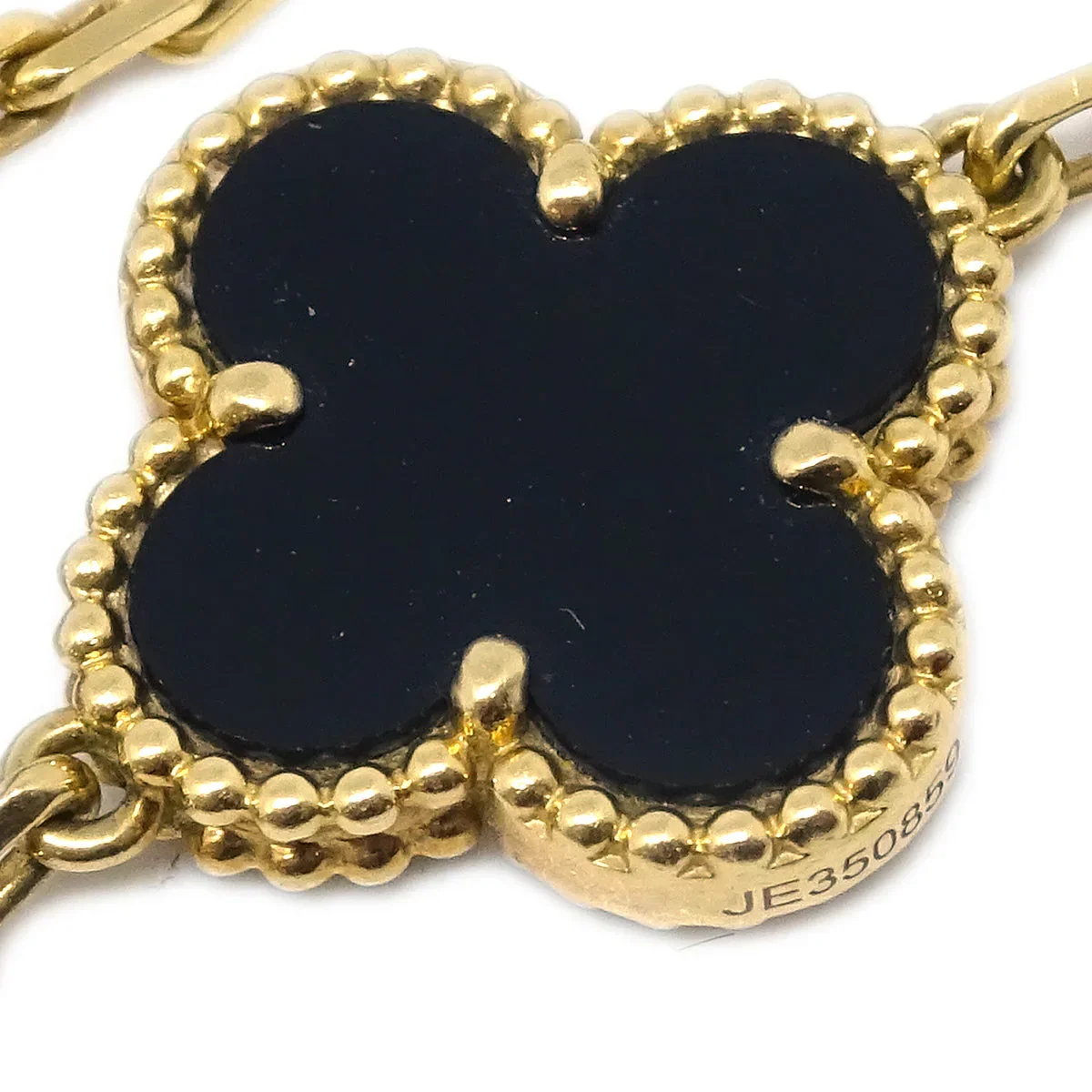 Van Cleef & Arpels Vintage Alhambra Bracelet 750 Onyx Gold - Image 2