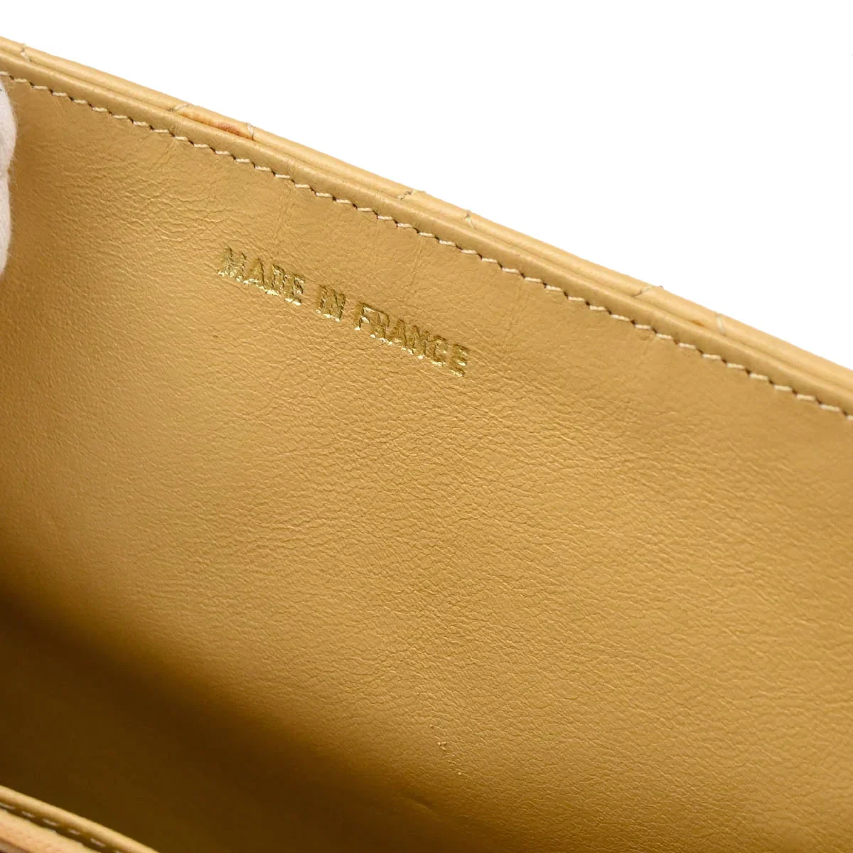 Chanel 1986-1988 Beige Lambskin 2way Shoulder Handbag - Image 10