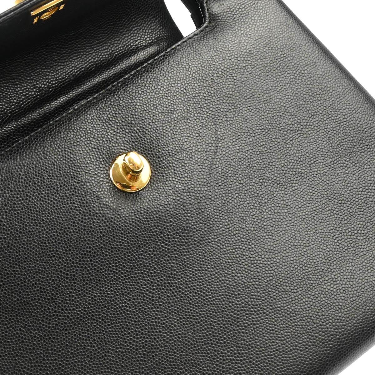 Chanel 1997-1999 Black Caviar Handbag - Image 6