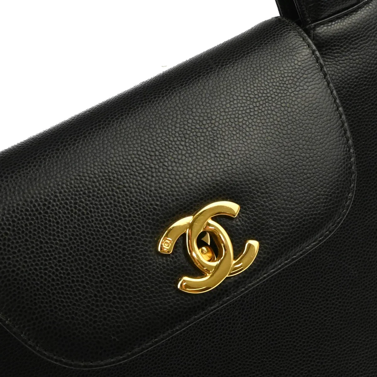 Chanel 1997-1999 Black Caviar Handbag - Image 7