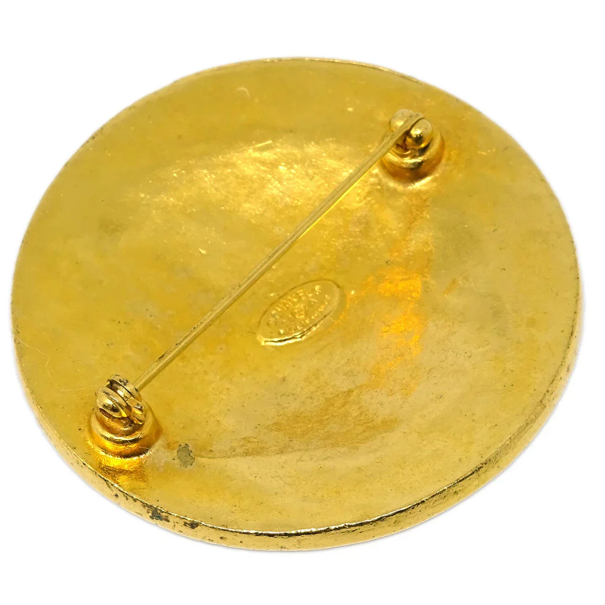 Chanel Medallion Brooch Pin Gold 94A - Image 3
