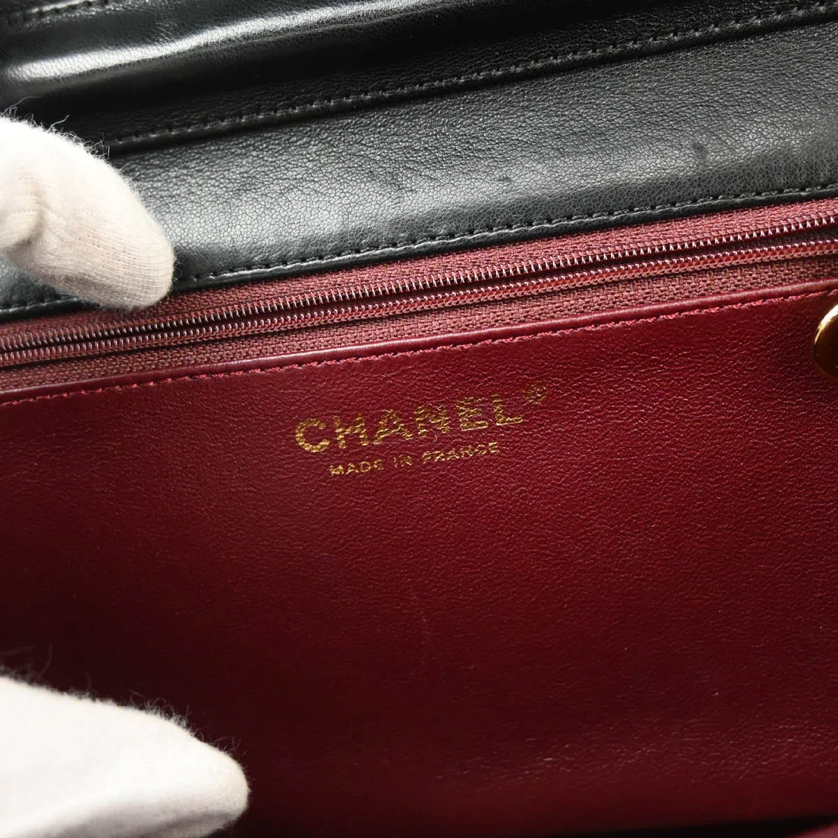 Chanel 2008-2009 Black Lambskin Turnlock Medium Half Flap Shoulder Bag - Image 10
