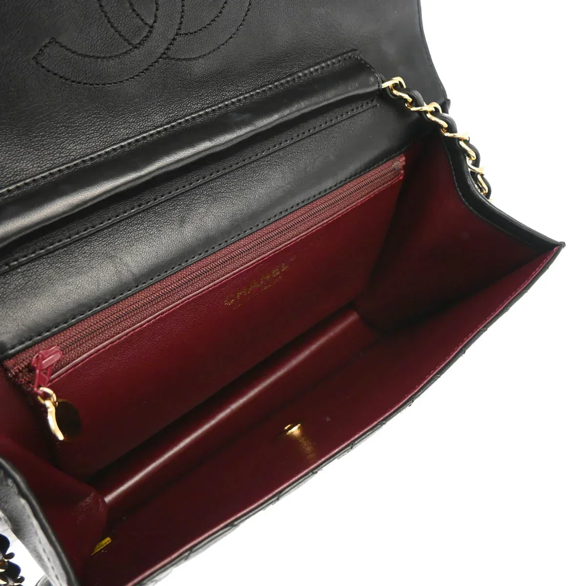 Chanel 2008-2009 Black Lambskin Turnlock Medium Half Flap Shoulder Bag - Image 3