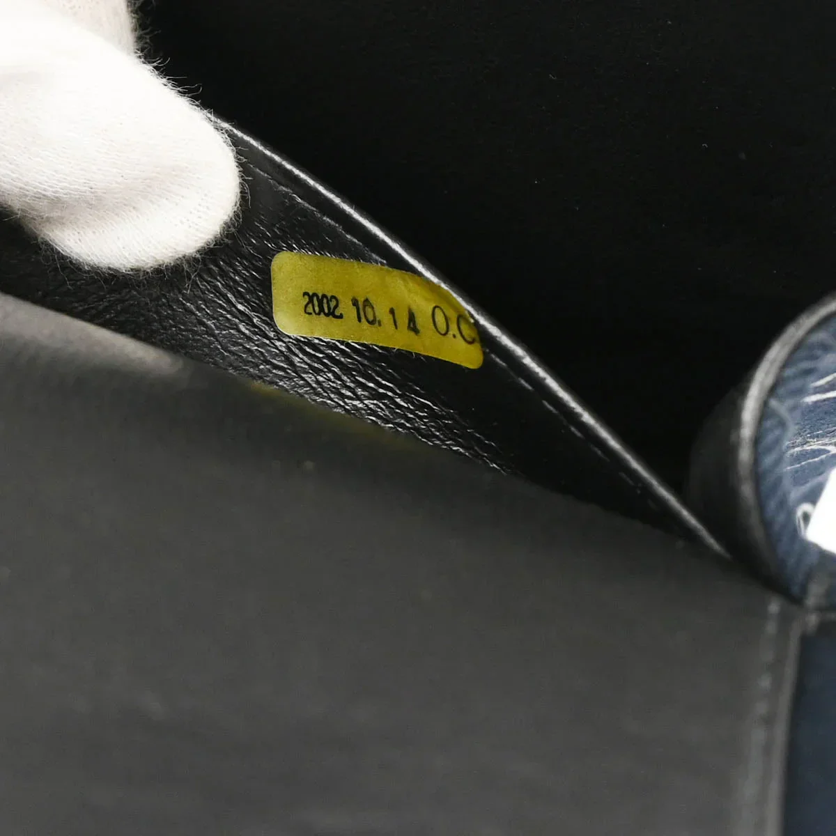 Chanel 2001-2003 Navy Canvas Icon Medium Classic Double Flap Shoulder Bag - Image 9