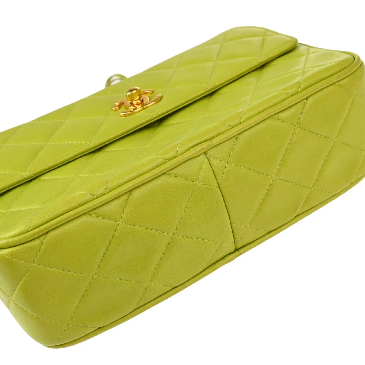 Chanel 1994-1996 Light Green Lambskin Camera Bag Mini - Image 5