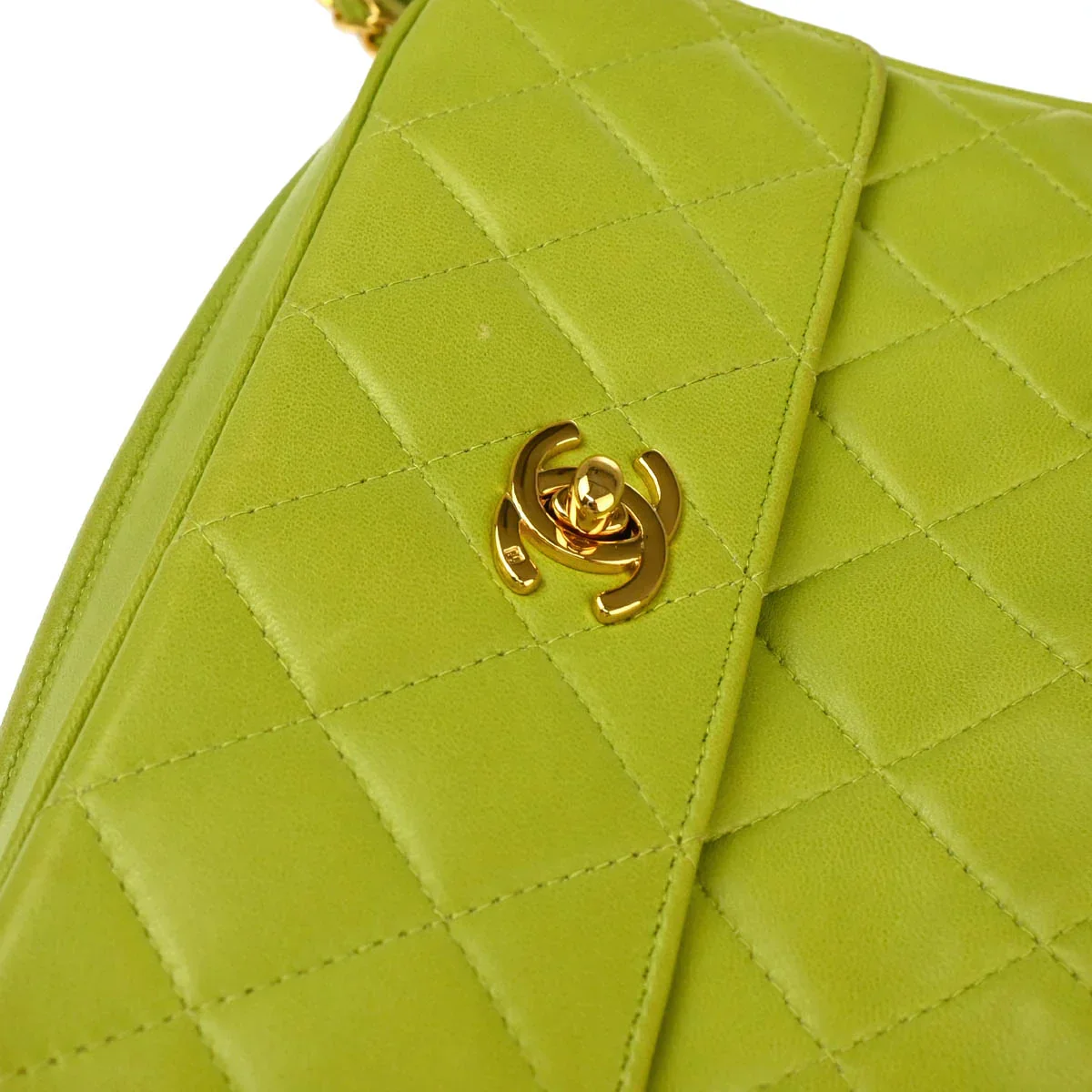 Chanel 1994-1996 Light Green Lambskin Camera Bag Mini - Image 6