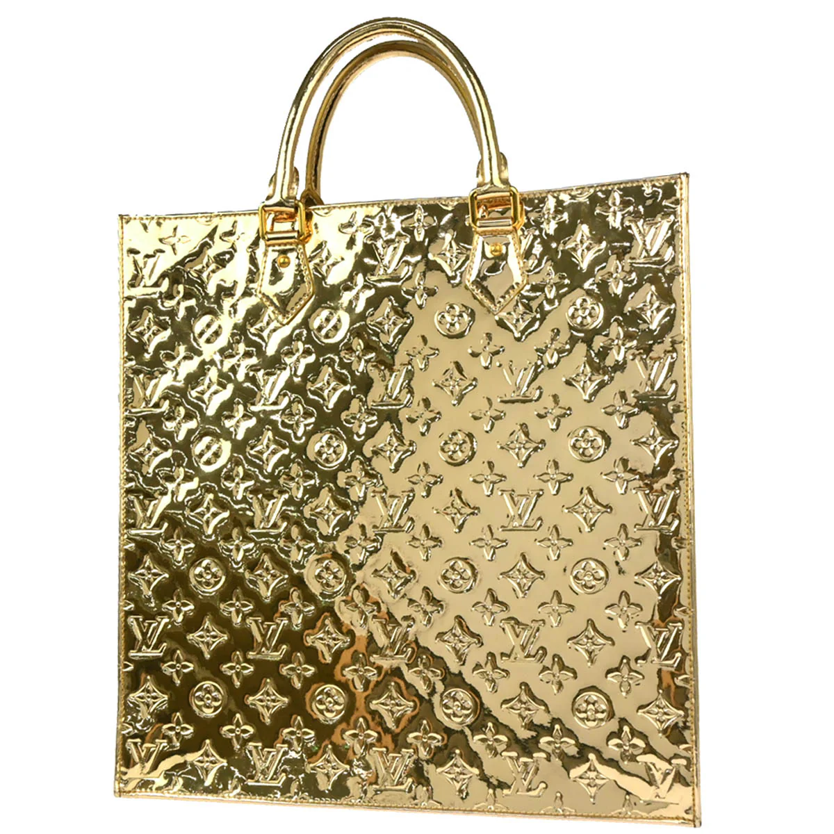 Louis Vuitton 2009 Gold Monogram Miroir Sac Plat Tote Handbag M40268 - Image 2