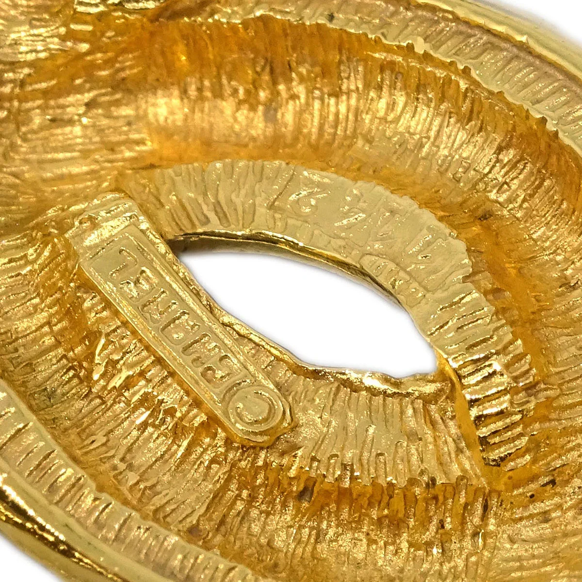 Chanel Quilted CC Brooch Pin Gold 1142 - Image 4