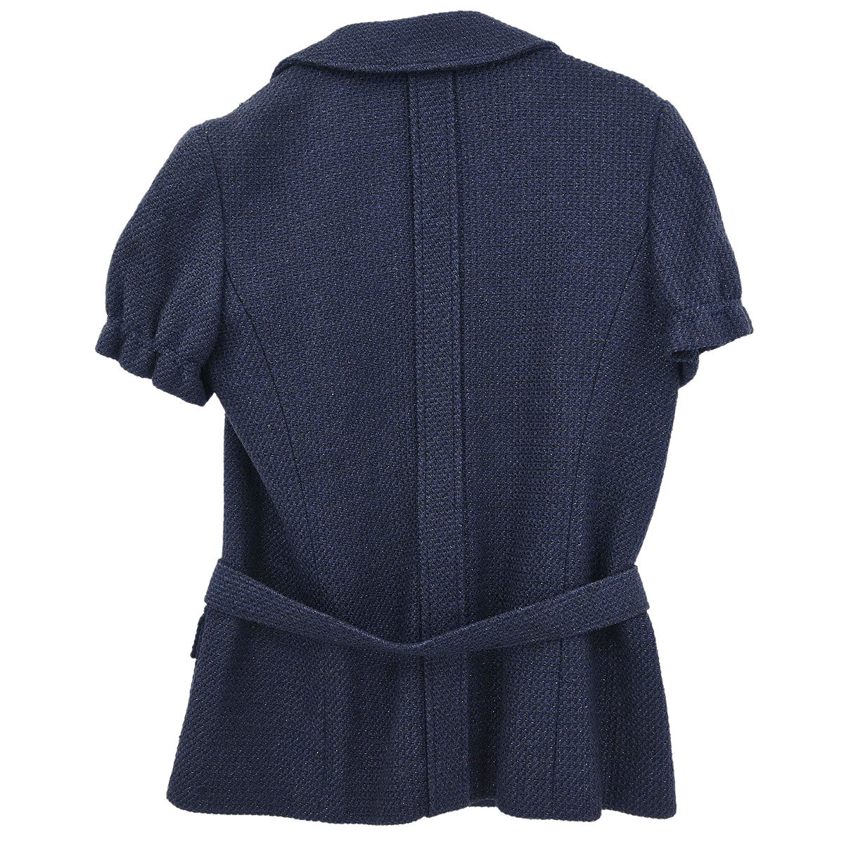 Chanel Single Breasted Jacket Navy #40 - Image 2