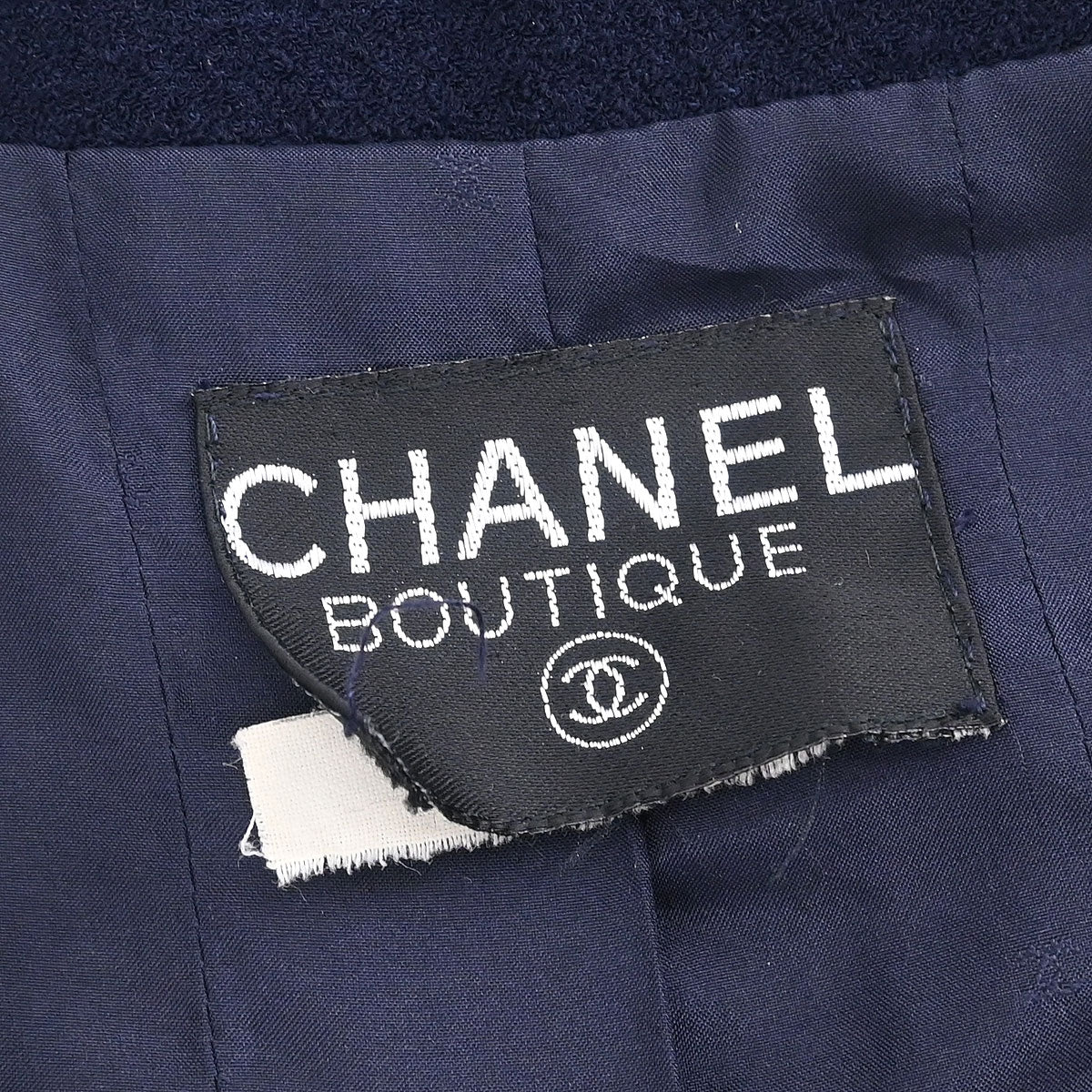 Chanel Collarless Jacket Navy - Image 10