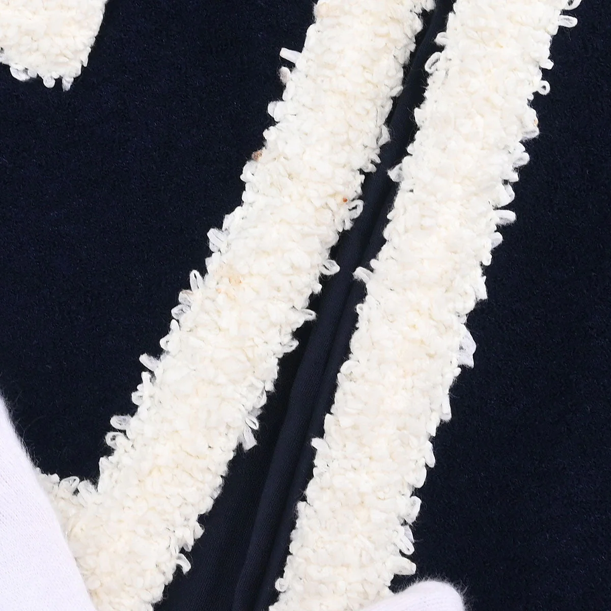 Chanel Collarless Jacket Navy - Image 7