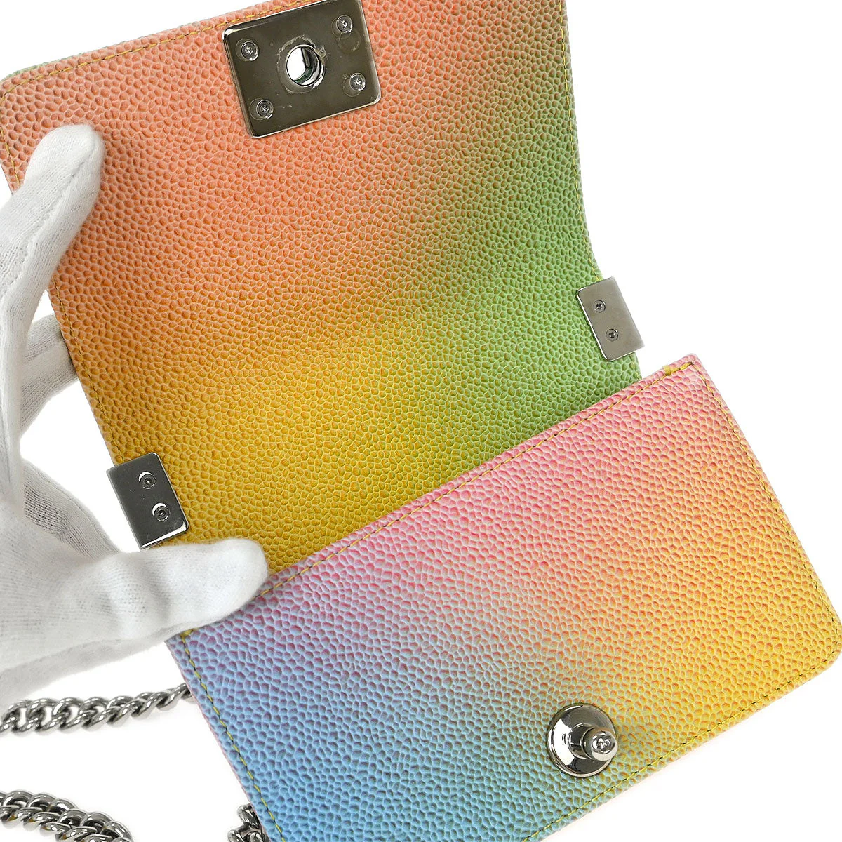 Boy Chanel 2017 Pastel Color Caviar Mini Shoulder Bag - Image 7