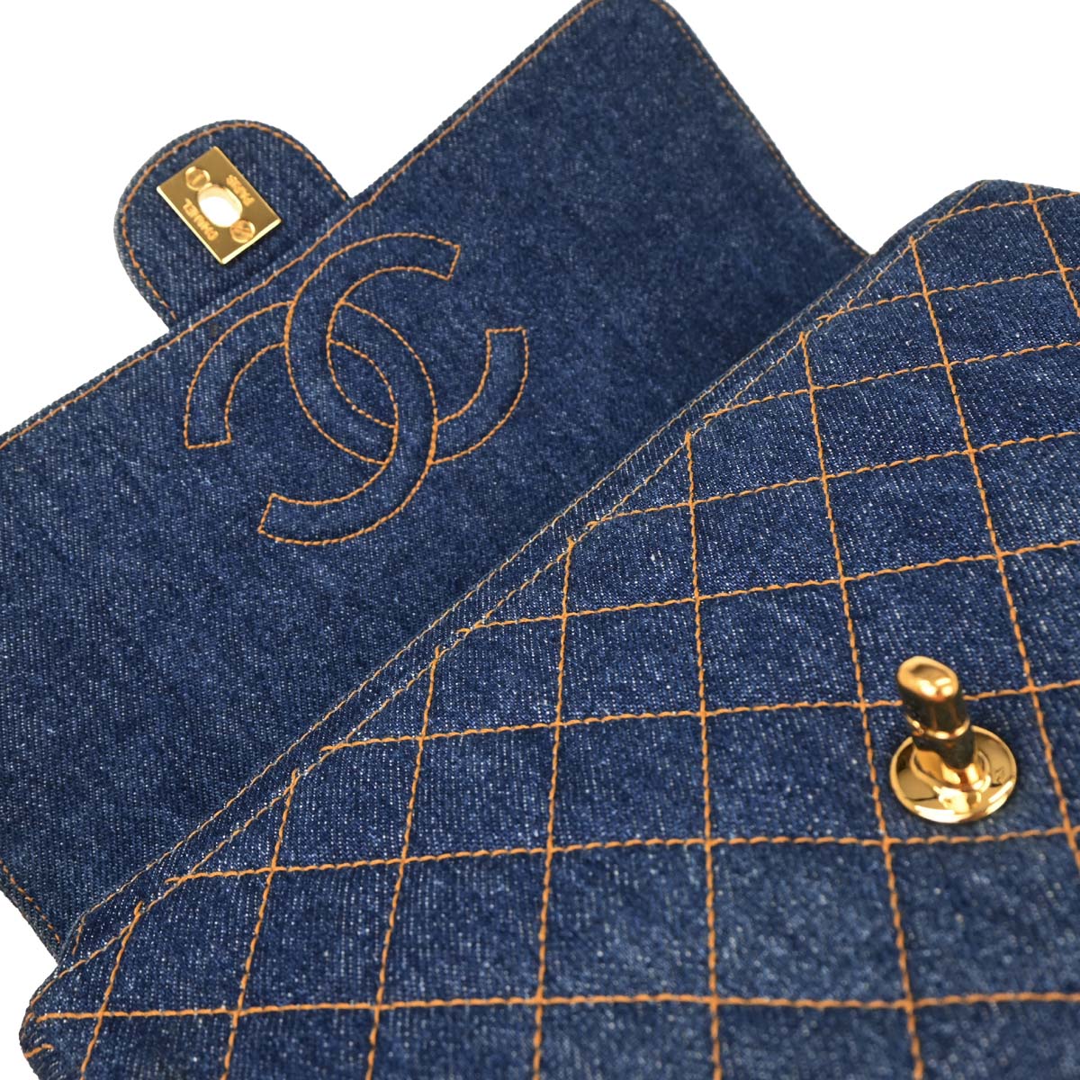 Chanel 1996-1997 Denim Blue Backpack - Image 6