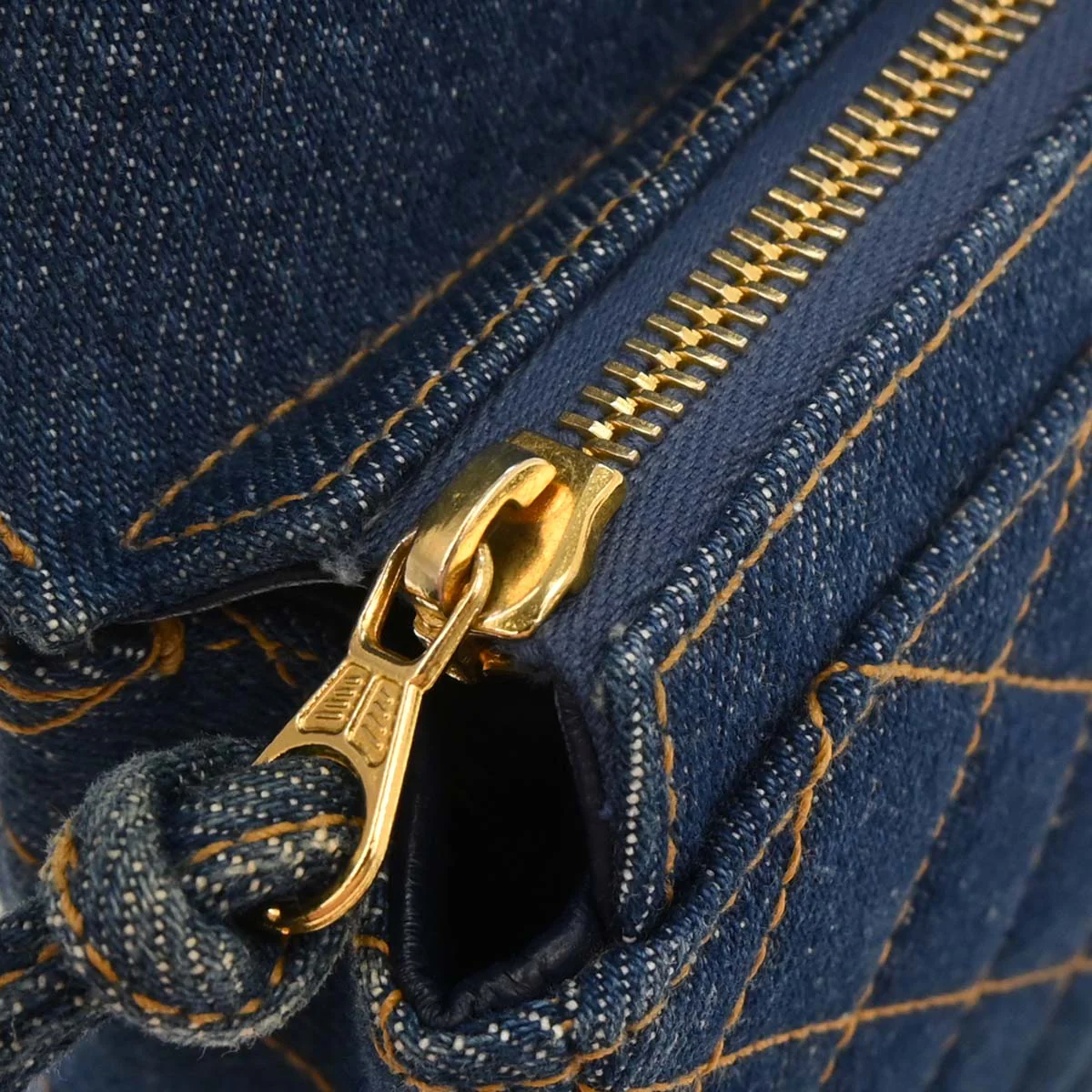 Chanel 1996-1997 Denim Blue Backpack - Image 7