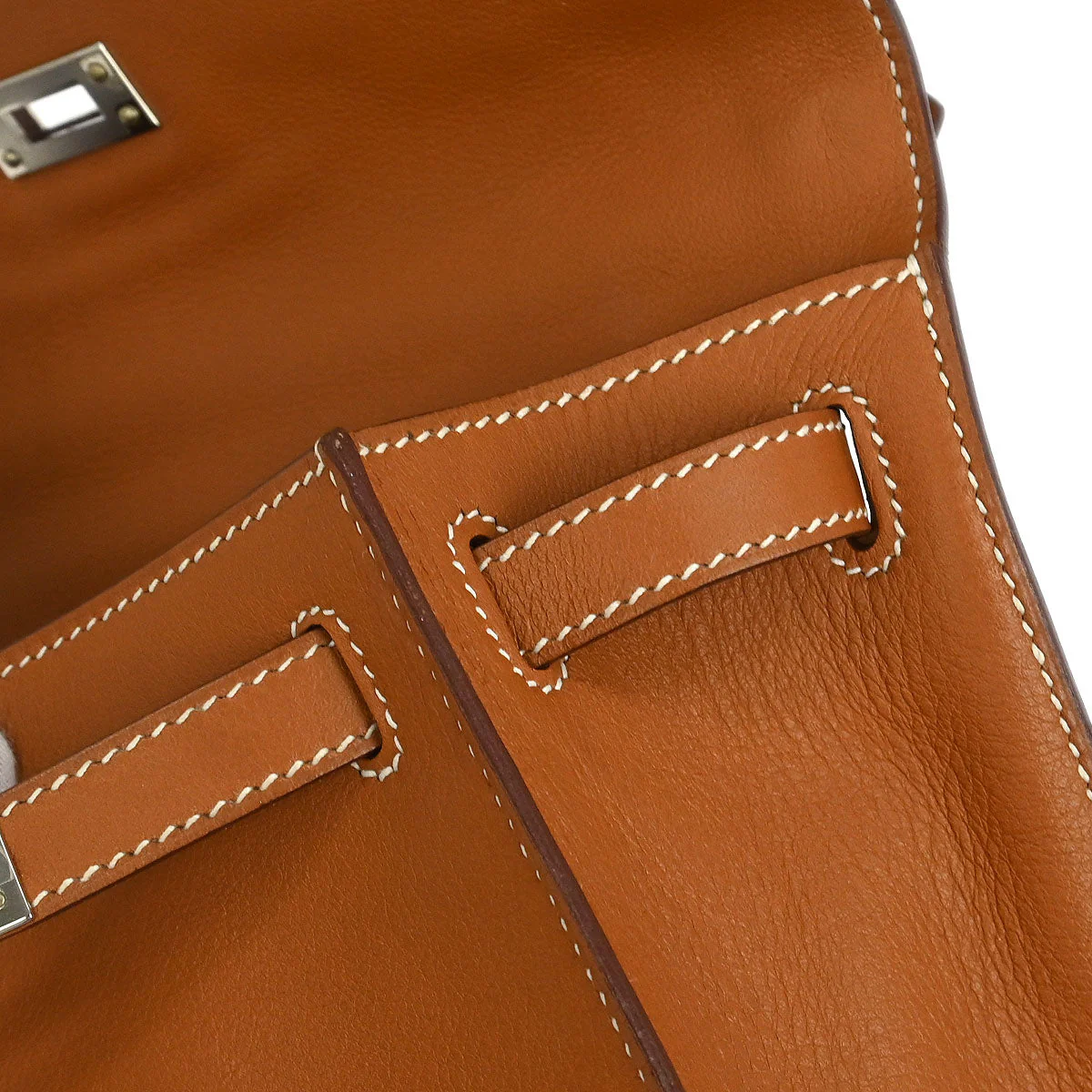 Hermes Gold Veau Swift Kelly Pochette Handbag - Image 10
