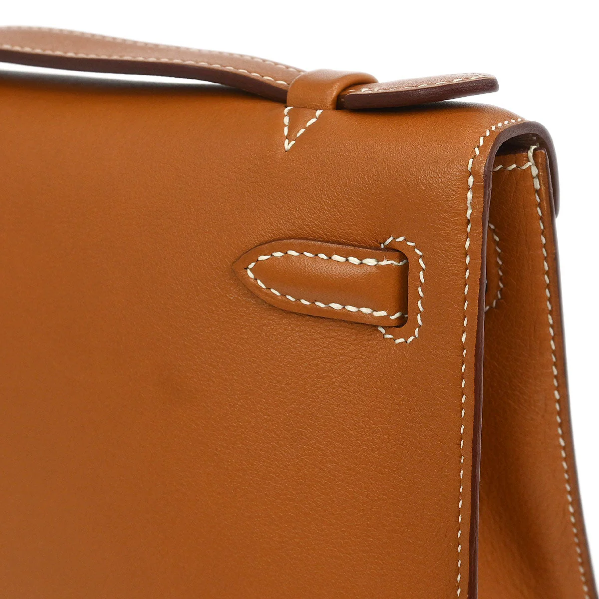 Hermes Gold Veau Swift Kelly Pochette Handbag - Image 4