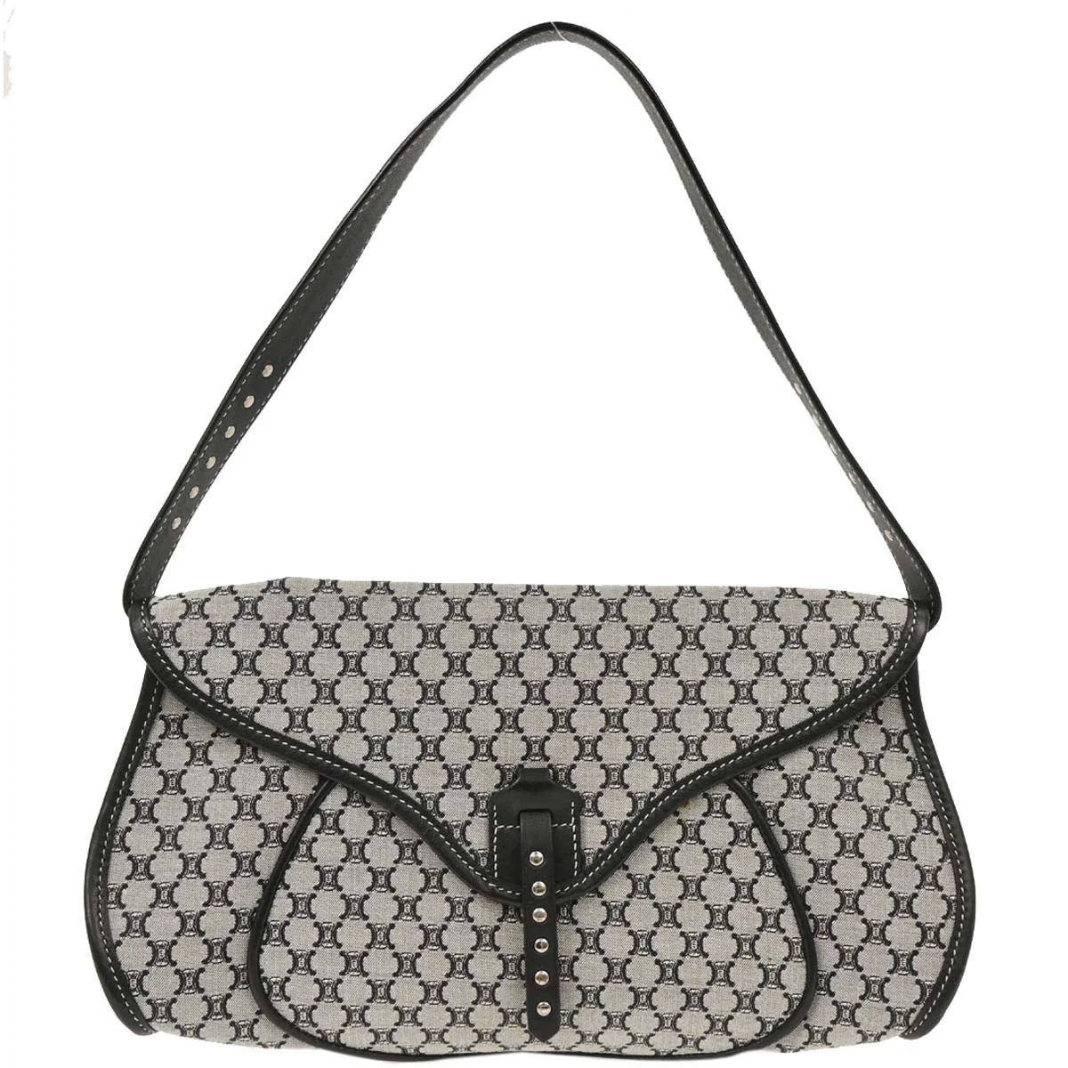 Celine Gray Canvas Macadam Handbag