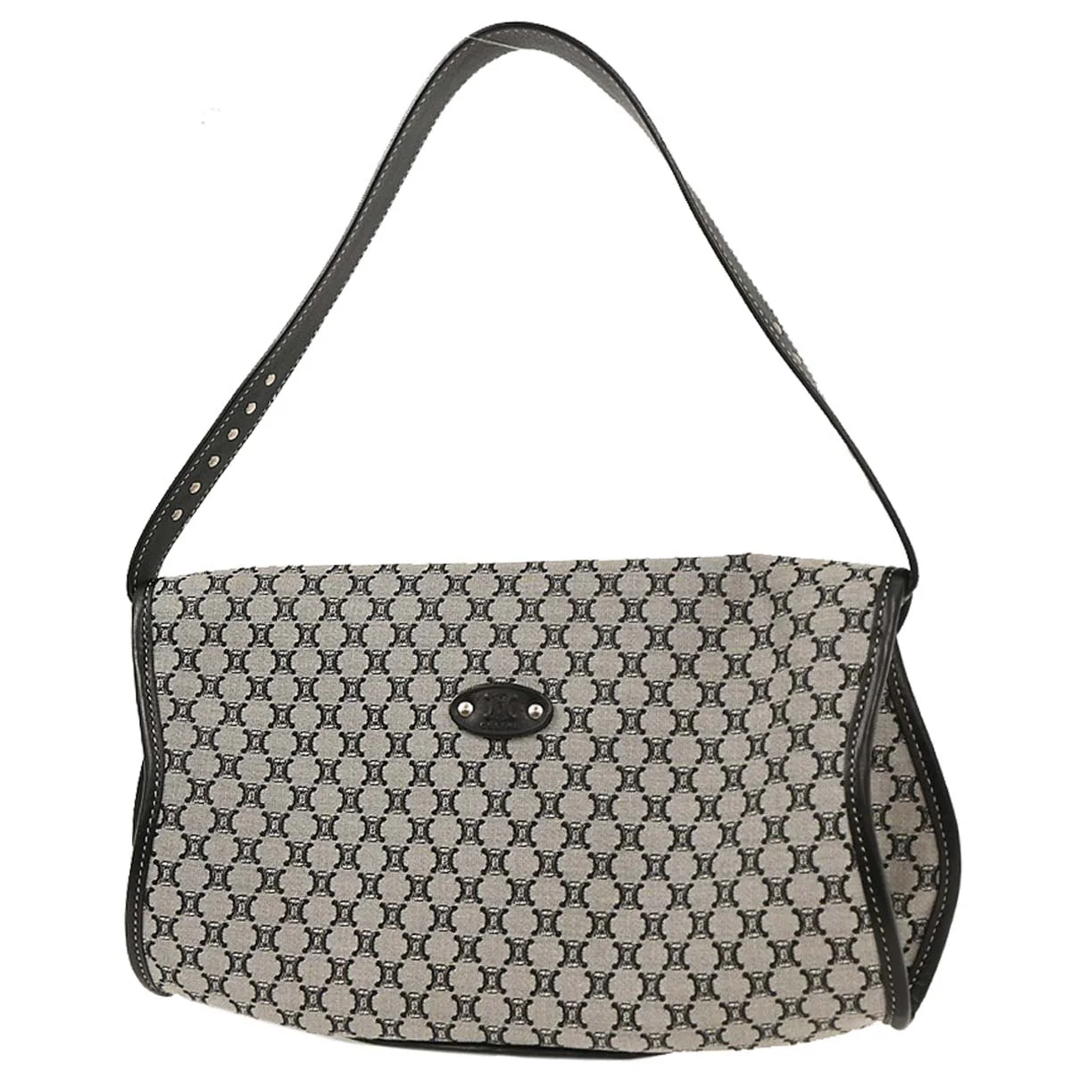 Celine Gray Canvas Macadam Handbag - Image 2