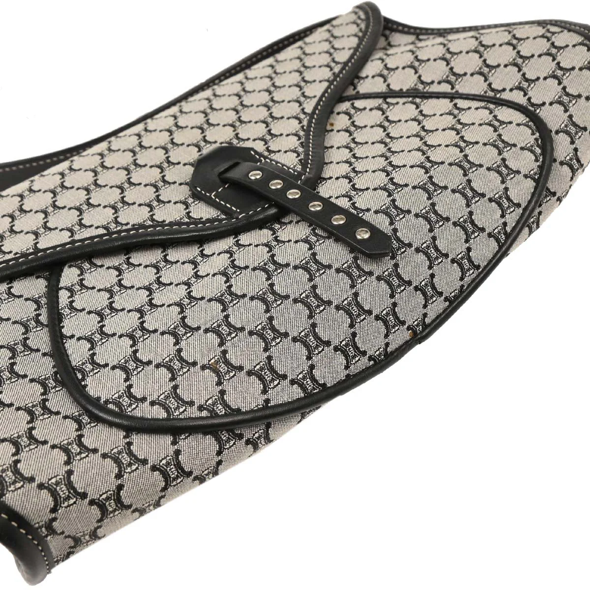 Celine Gray Canvas Macadam Handbag - Image 3