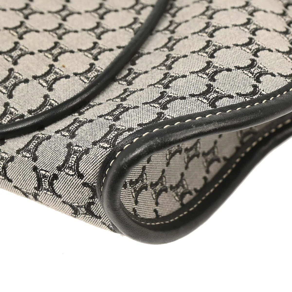Celine Gray Canvas Macadam Handbag - Image 7
