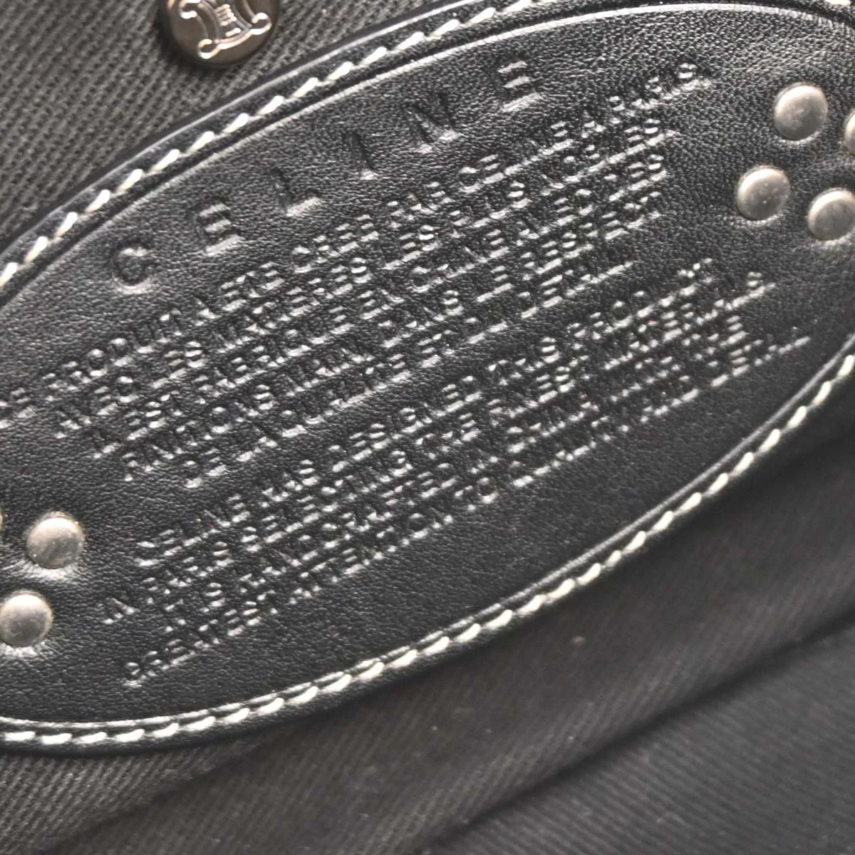 Celine Gray Canvas Macadam Handbag - Image 9