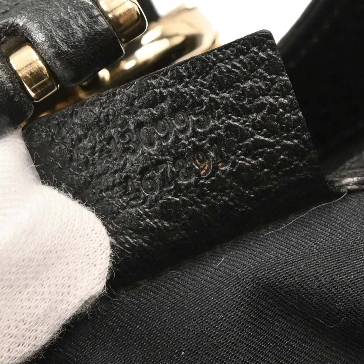 Gucci Black Leather Handbag - Image 9