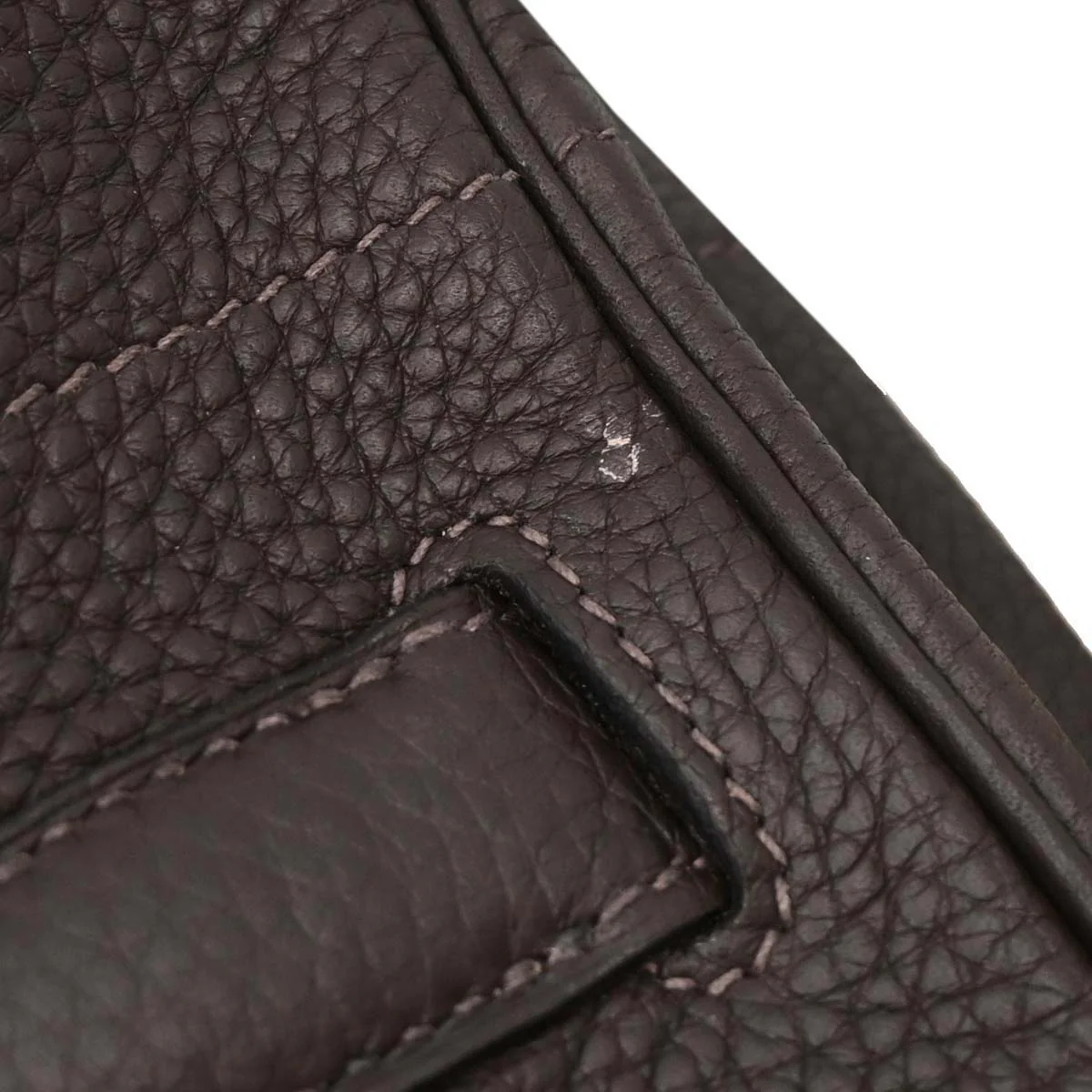 Hermes Ebene Taurillon Clemence Shoulder Birkin Handbag - Image 10