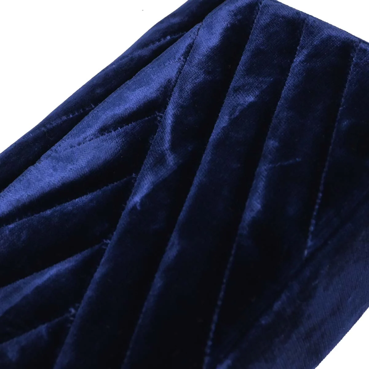 Chanel 1991-1994 Navy Velvet Rhinestone Shoulder Bag - Image 4