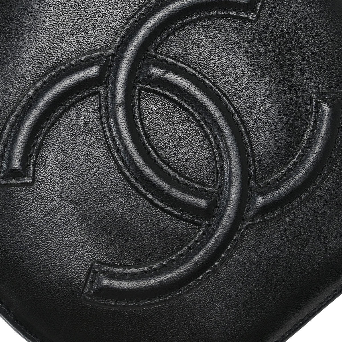 Chanel Black Lambskin Choco Bar Handbag - Image 4