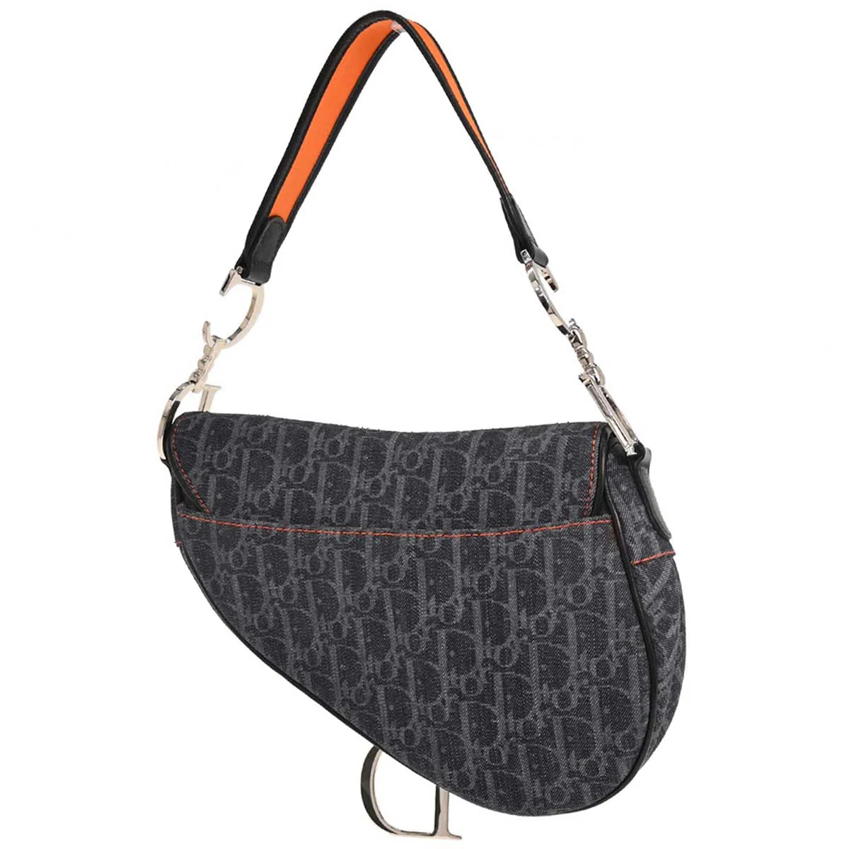 Christian Dior Navy Canvas Flight Trotter Saddle Handbag - Image 2