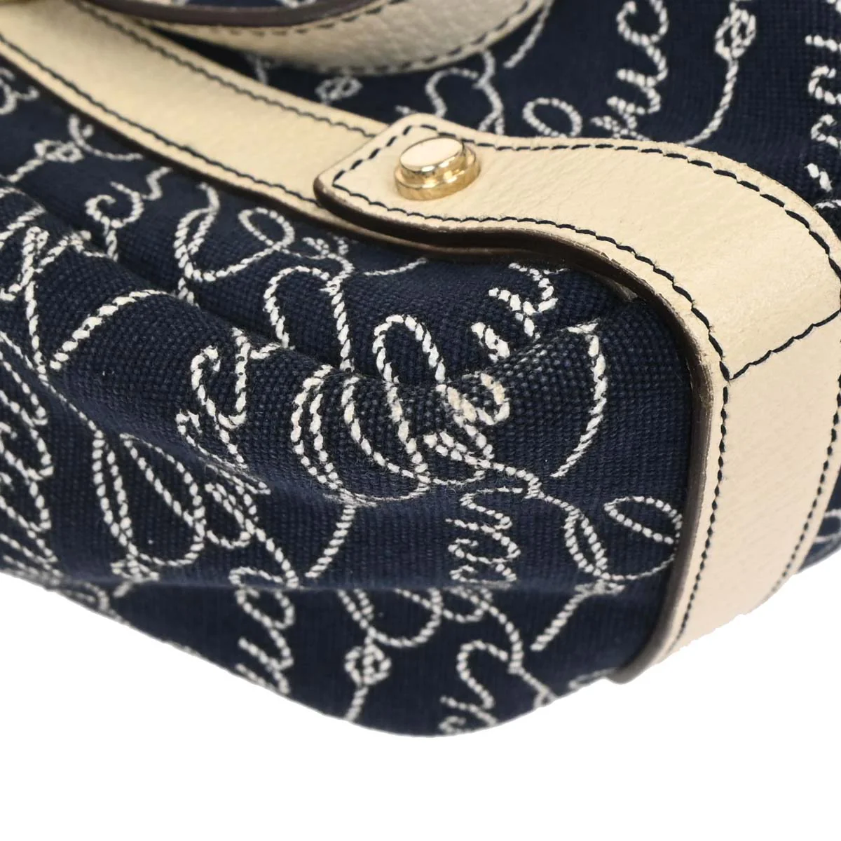 Gucci Navy Canvas Abbey Hobo Handbag - Image 5