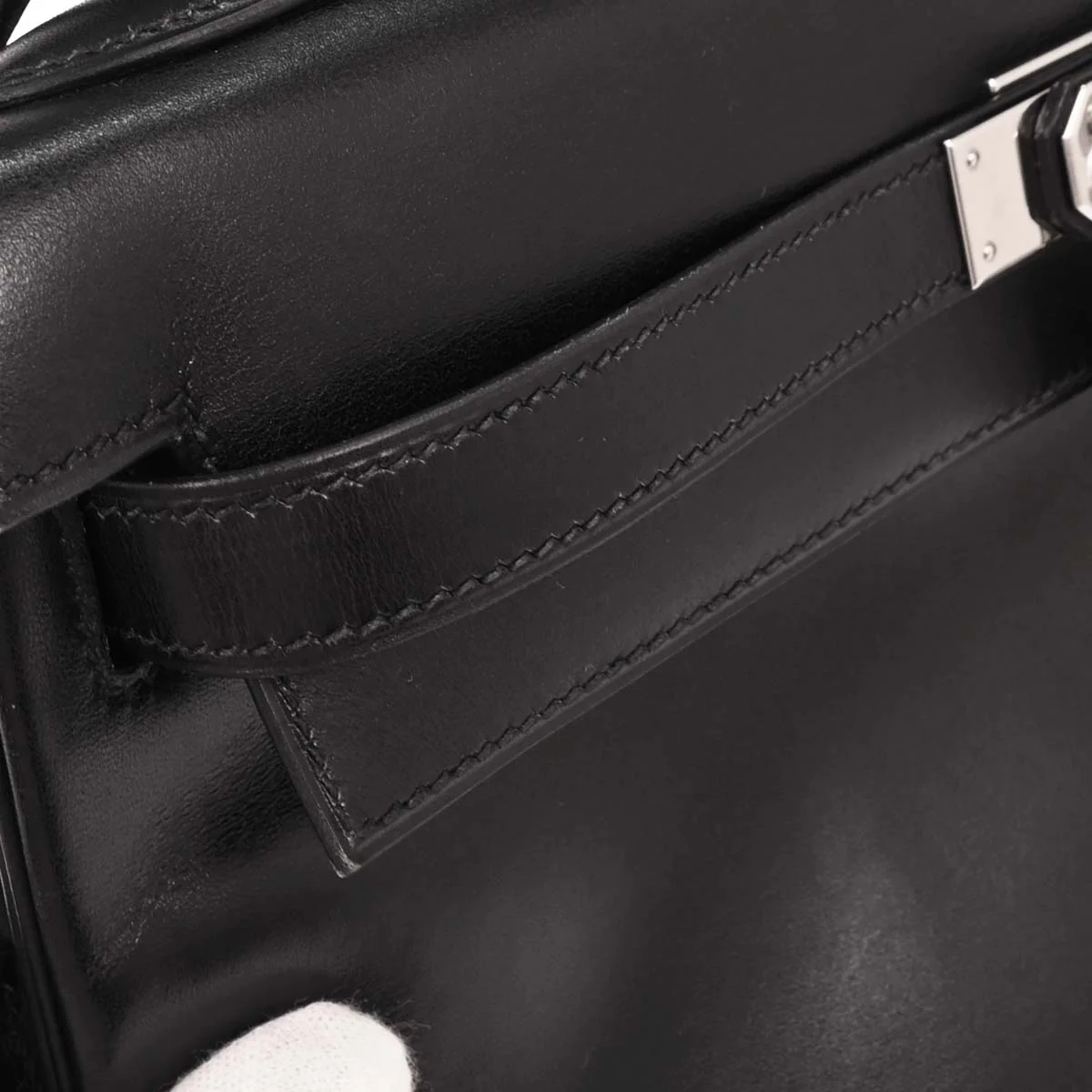 Hermes 2000 Black Box Calf Kelly 32 Retourne 2way Shoulder Handbag - Image 7