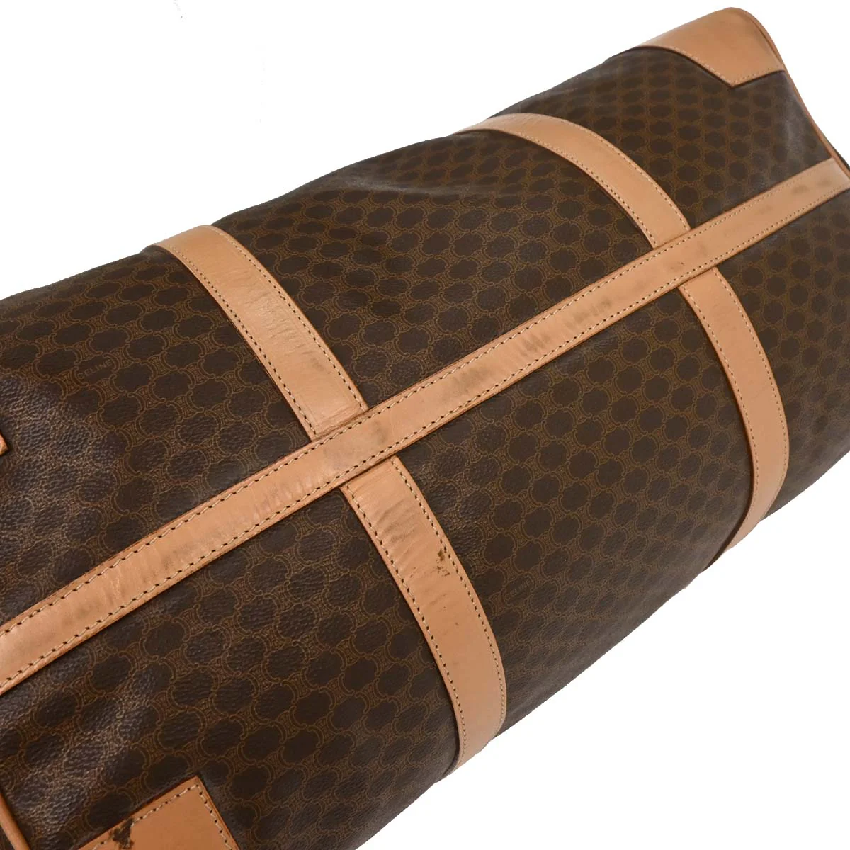 Celine Brown Macadam Duffle Handbag - Image 5