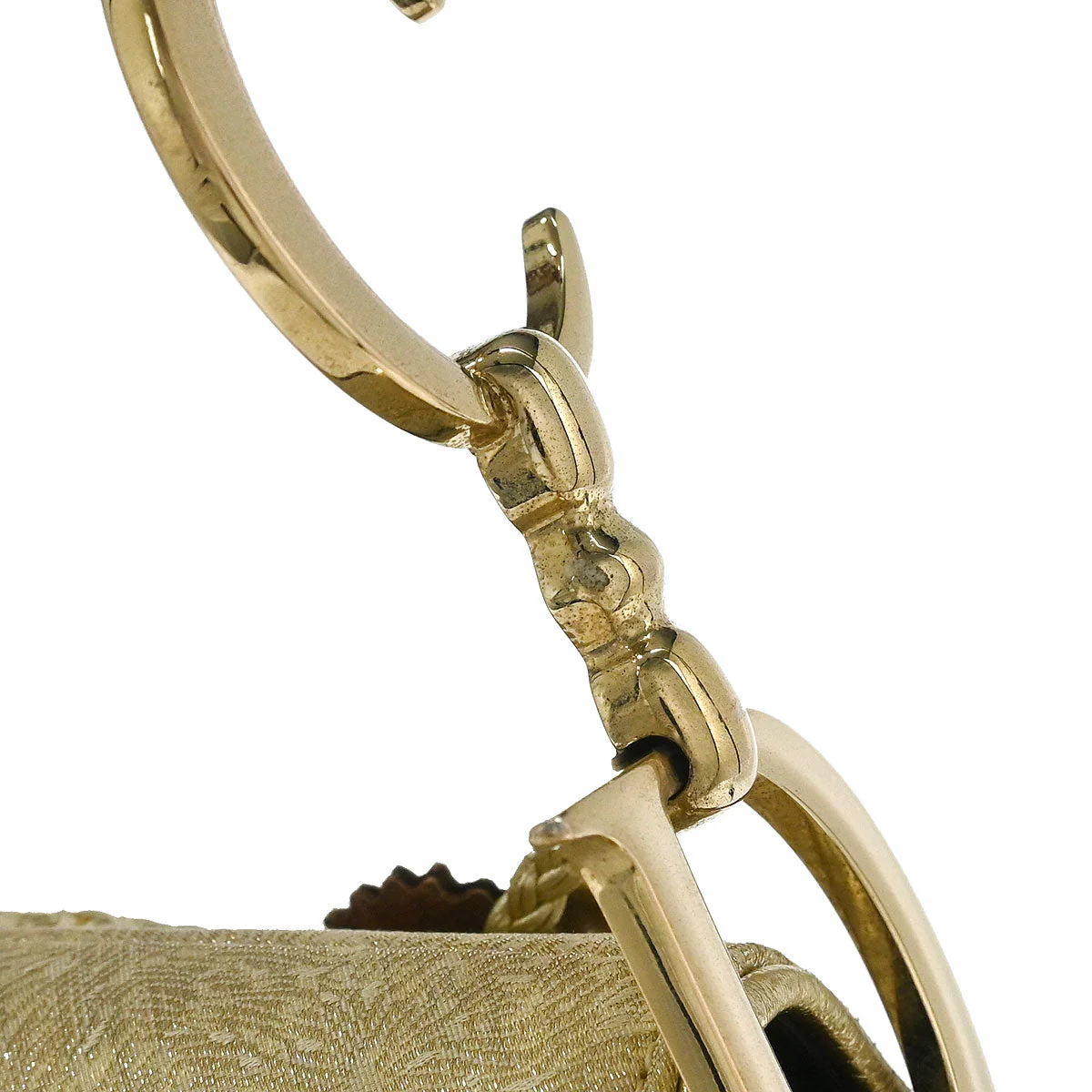 Christian Dior Gold Brown Saddle Handbag - Image 4