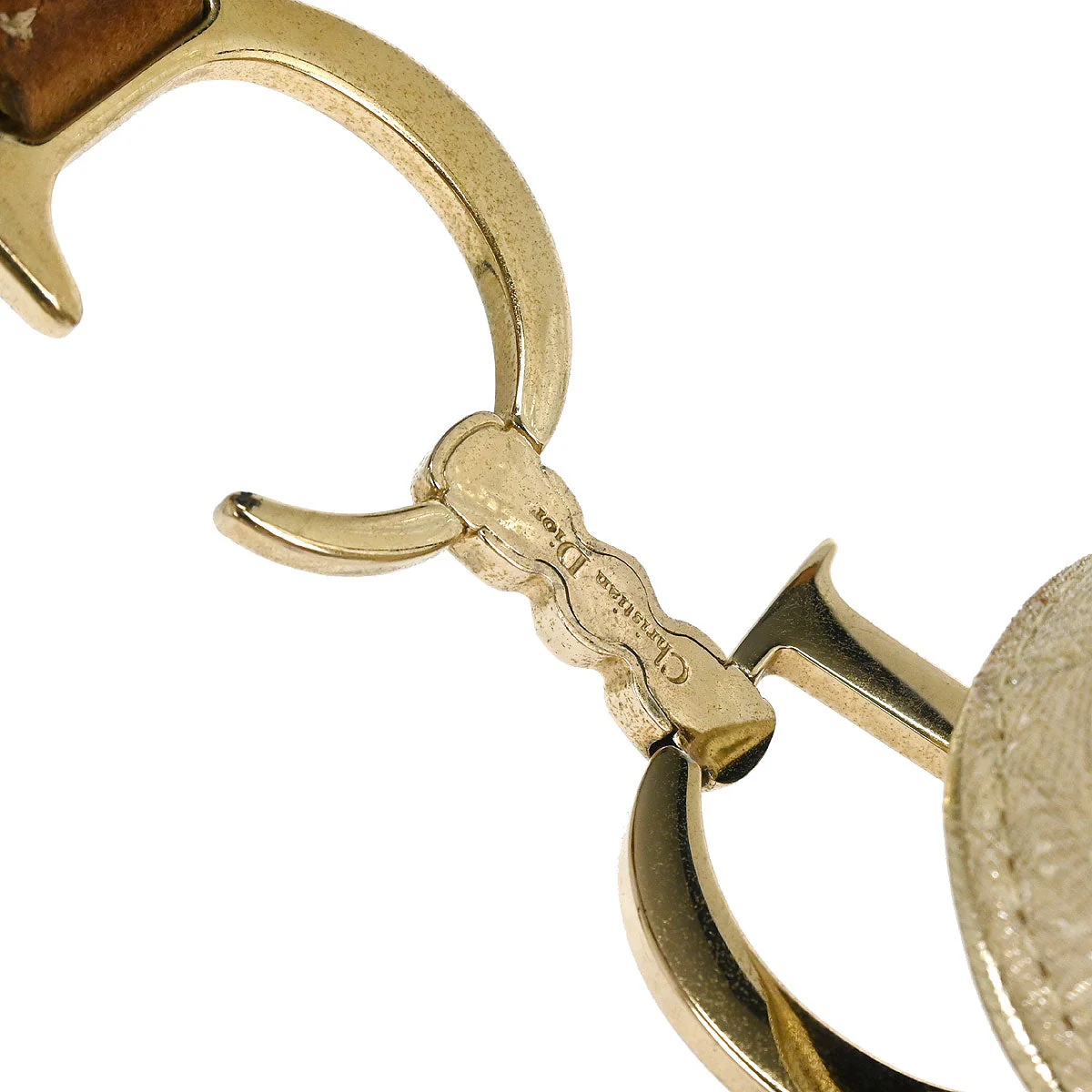 Christian Dior Gold Brown Saddle Handbag - Image 5